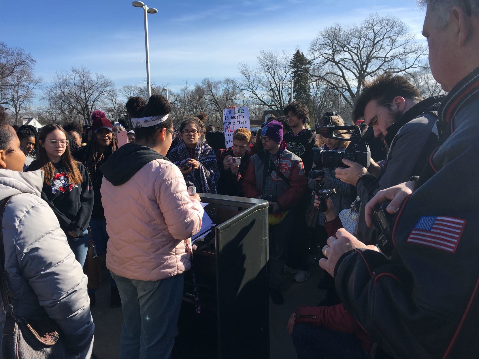 T.F. South walkout